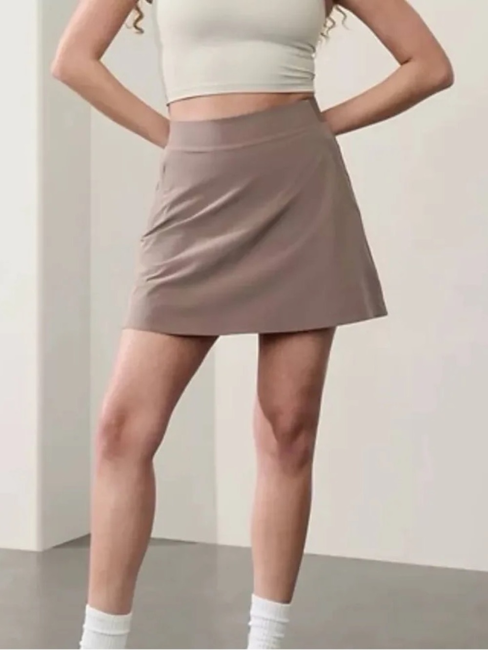 Athleta Brooklyn Skort Size 22 Taupe Brown Plus Size Athletic Skort